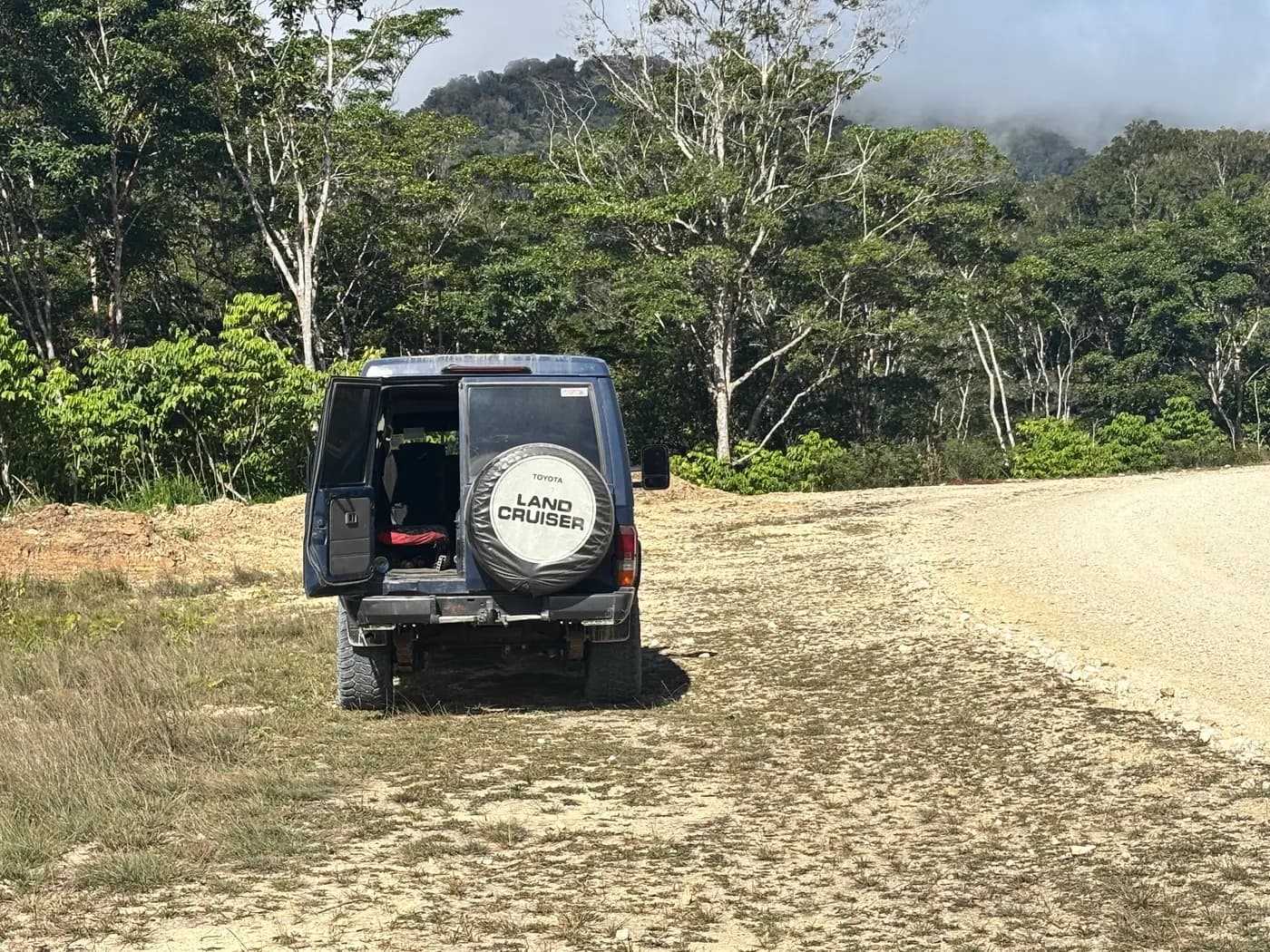 GPS360 field vehicle on a bush road between highlands installation sites