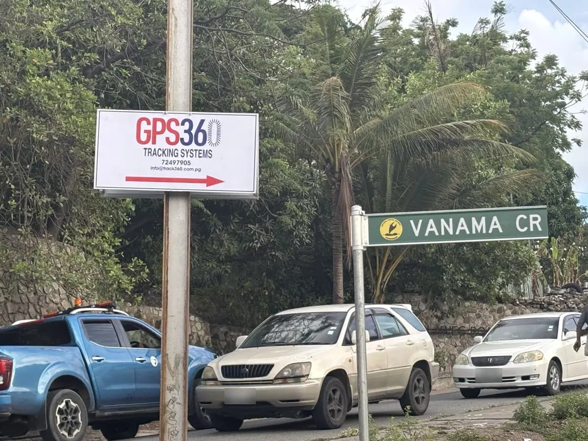 GPS360 Systems signage on Vanama Crescent, Konedobu (2)